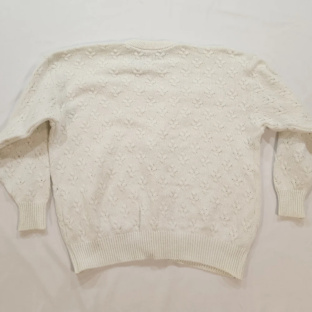 Vintage Northern Reflections By Parkhurst White Knit Cardigan - Picture 7 of 16